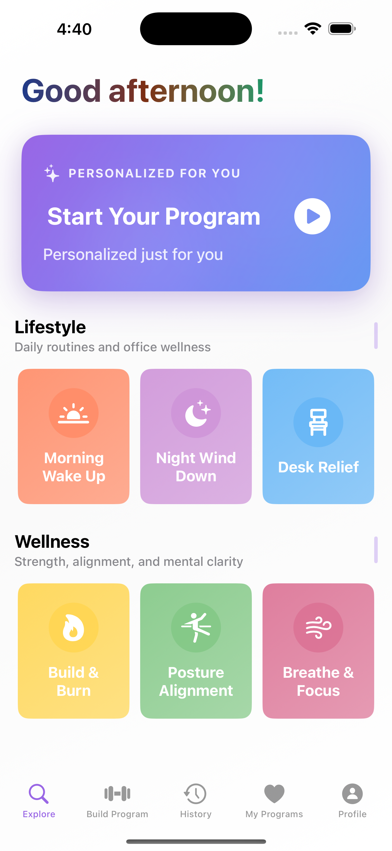 Stretchwise App Screenshot